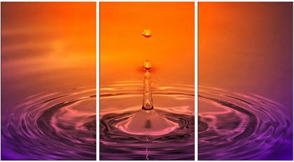 Dafen Oil Painting on canvas red water drop -set080